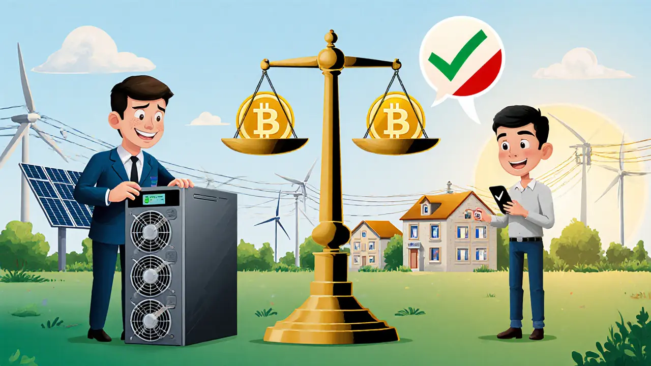 Regulator installs smart meters while citizens report illegal mining, balancing Bitcoin and home power.