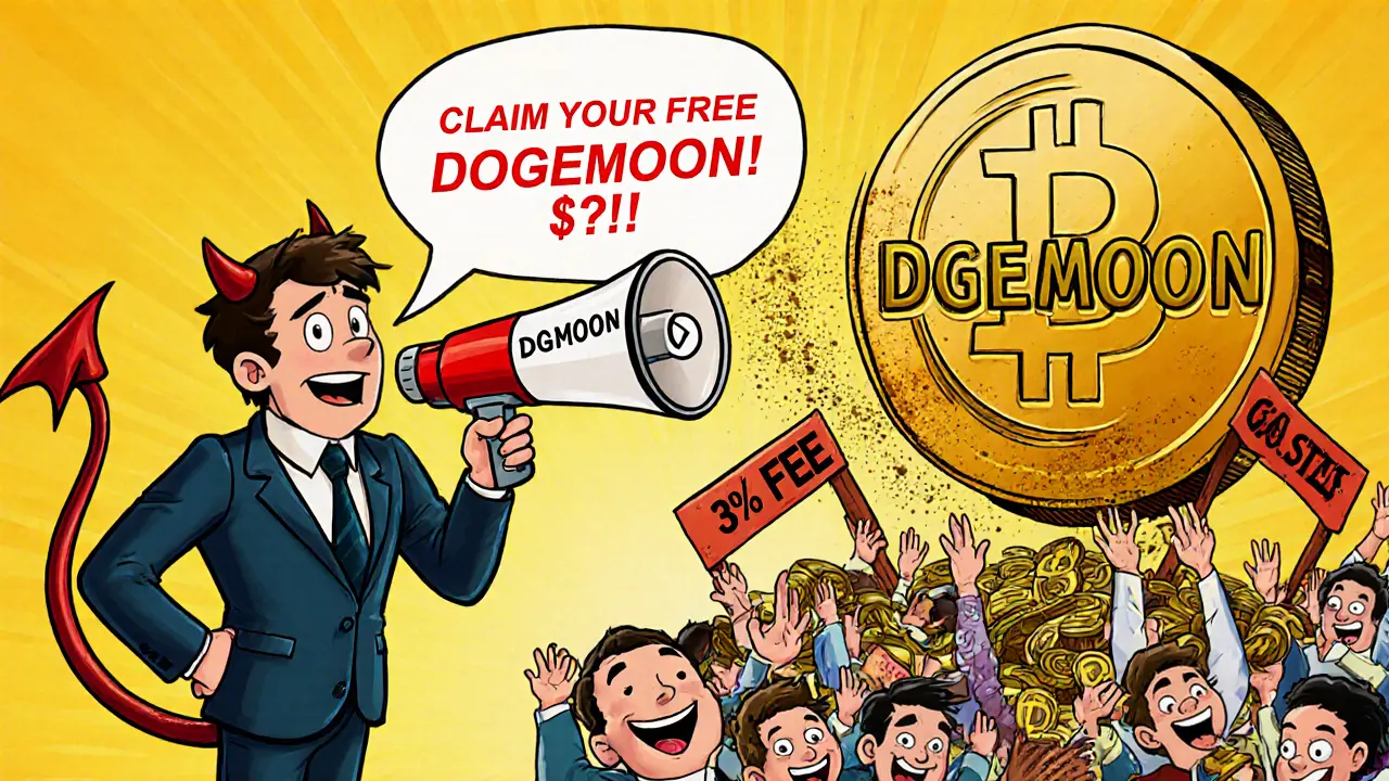 A scammer luring users with fake airdrops while they fall into pits of gas fees and slippage traps.