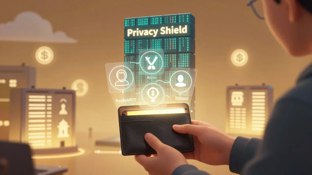 Person using zero-knowledge proof to verify identity without revealing personal data.