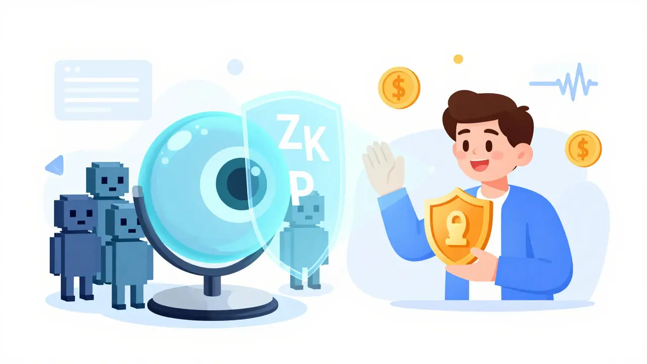 An iris scanner blocking bots with a zero-knowledge privacy shield