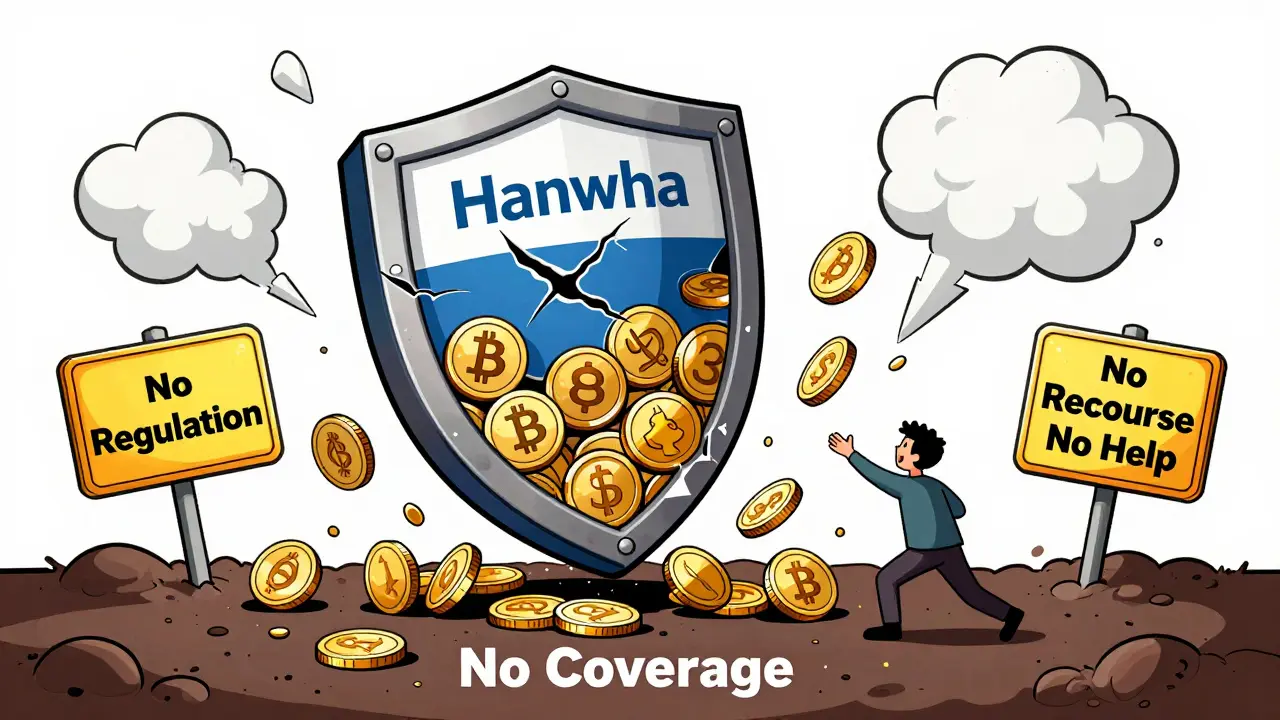 A broken insurance shield holding only 6 coins, while others fall into a dark pit labeled 'No Coverage'.