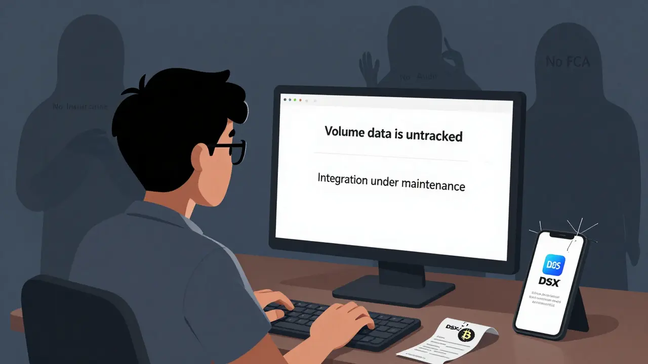 Trader facing a blank screen with maintenance messages, ghostly warnings of no insurance or audit behind them.
