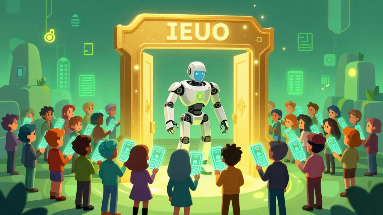 An exclusive golden portal allowing a small group of IDO asset holders to enter a digital world.