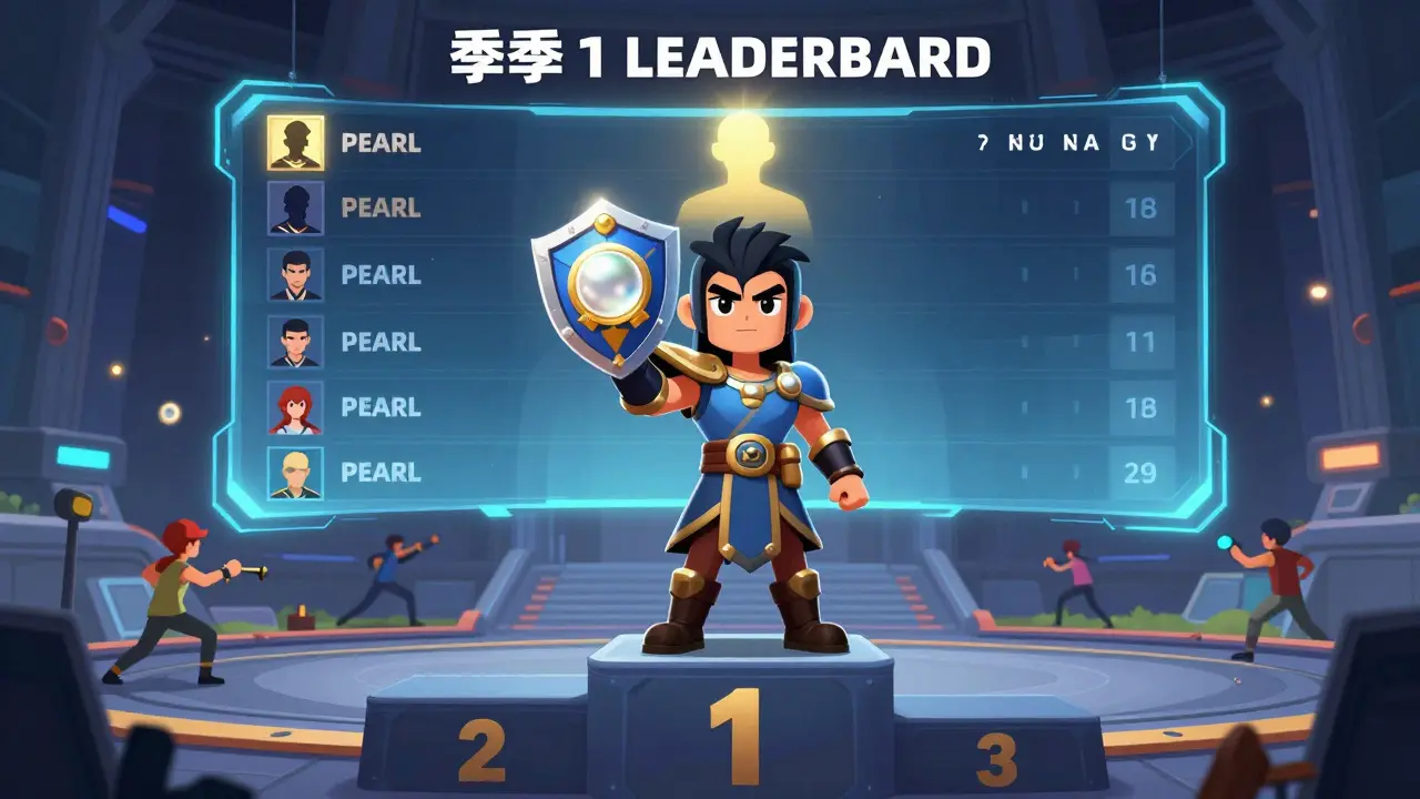 Stylized warrior winning a crypto game leaderboard competition