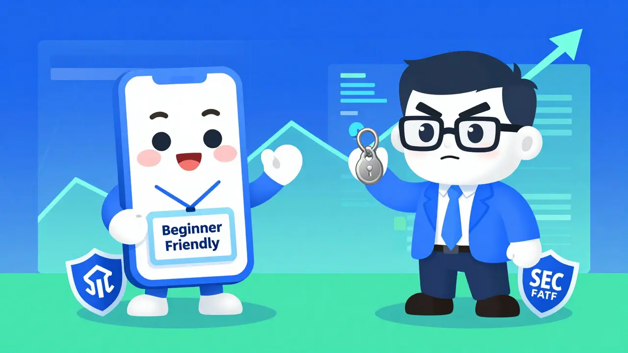 Comparison of beginner and advanced secure crypto exchanges