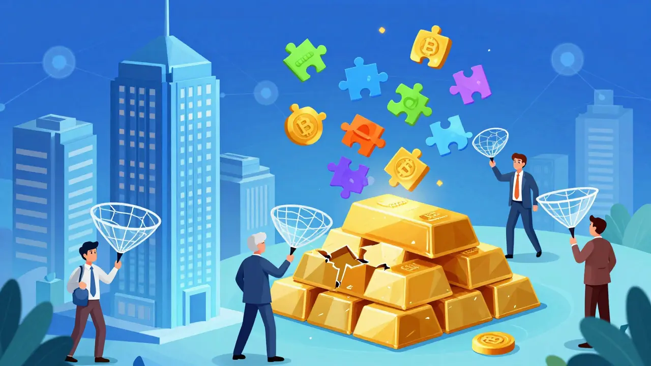 Real estate and gold being split into digital tokens for fractional investment