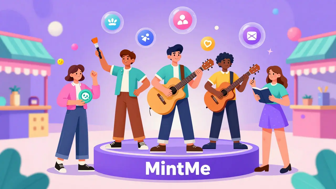 Creators holding custom tokens on the MintMe platform