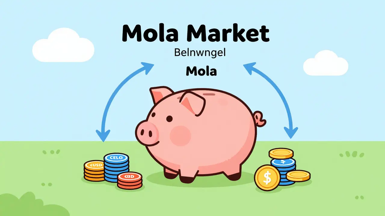 Illustration showing how Moola Market lending pools work simply