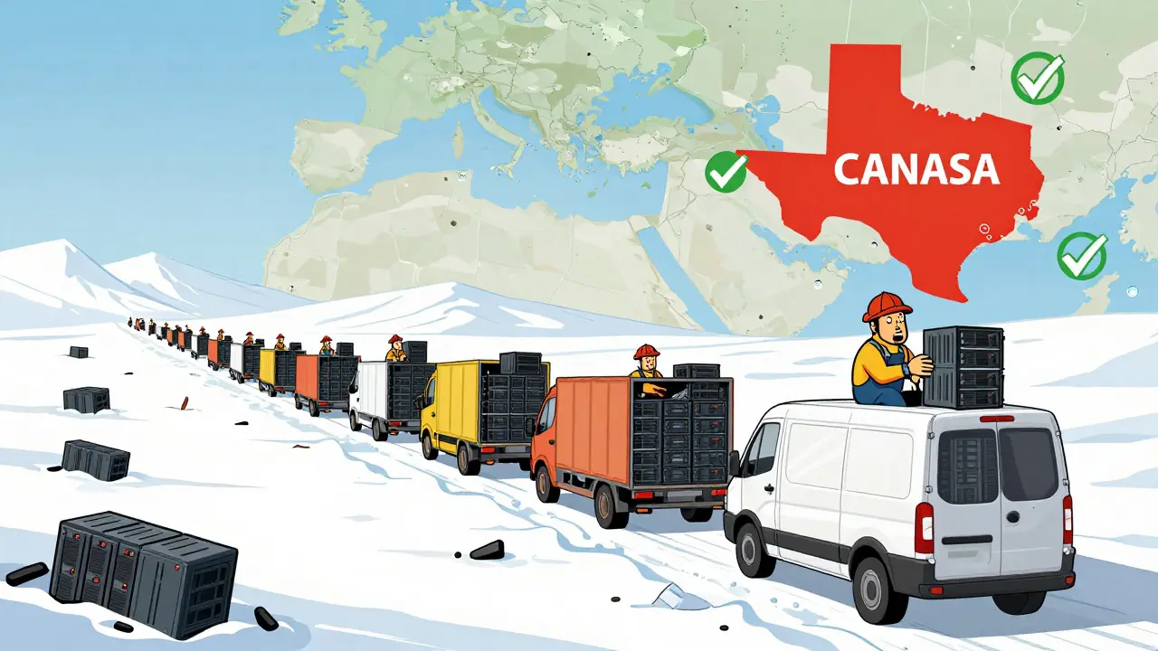 Miners relocating equipment from Sweden to other countries