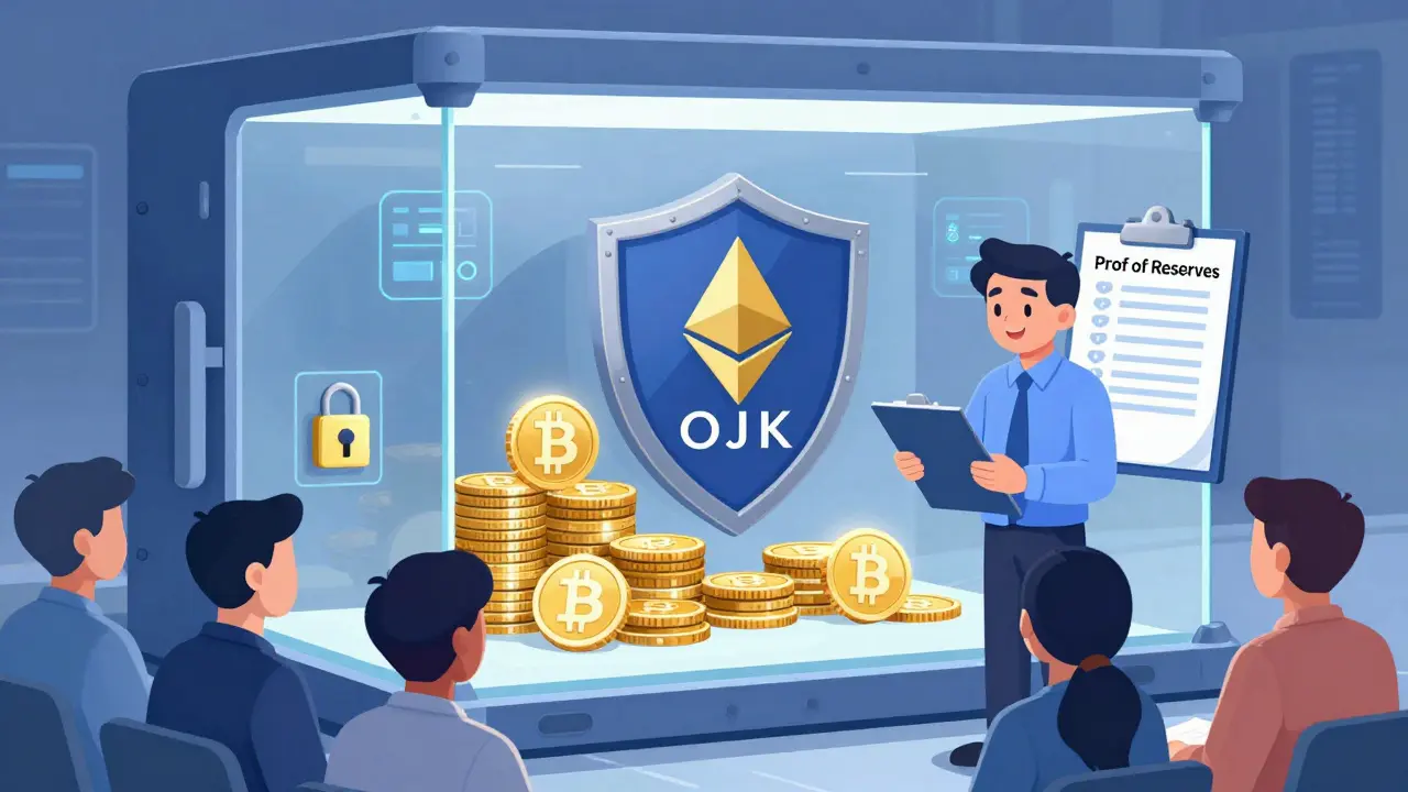 Secure crypto vault with OJK oversight and proof of reserves audit